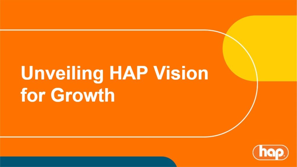 HAP executive presentation deck visual design by Kyle Winters